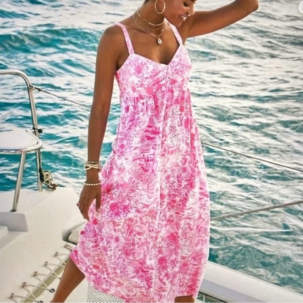 Lilly Pulitzer Azora Cotton Midi Dress Size  8